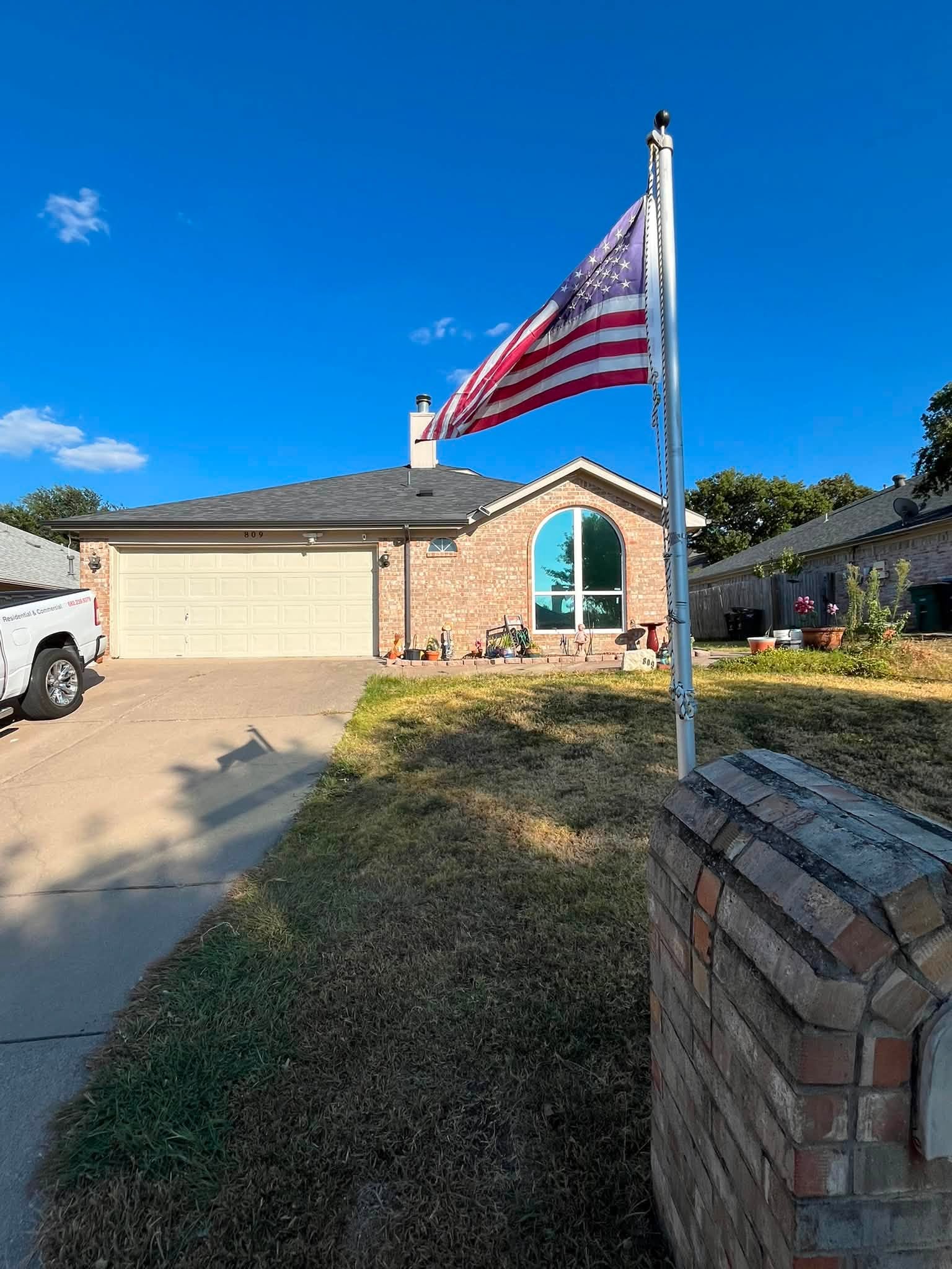 Whole-home window replacement, finished home exterior